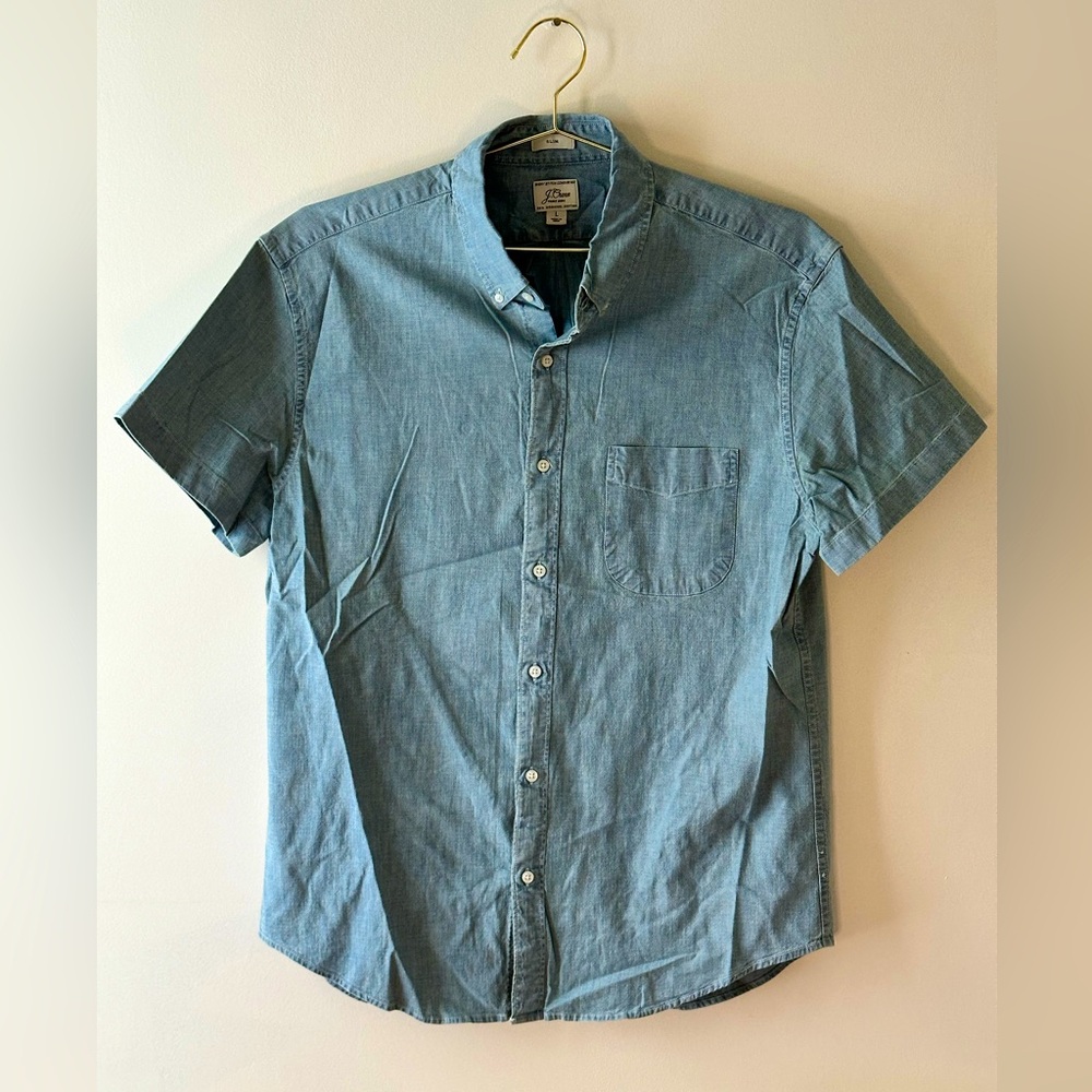 Large J Crew Shrt Slv Chambray Shirt